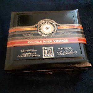 COPY - Perdomo Aged 12 Years black all wood empty cigar box